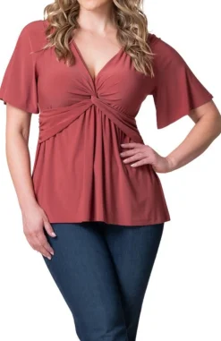 Abby Twist Front Top - Plus