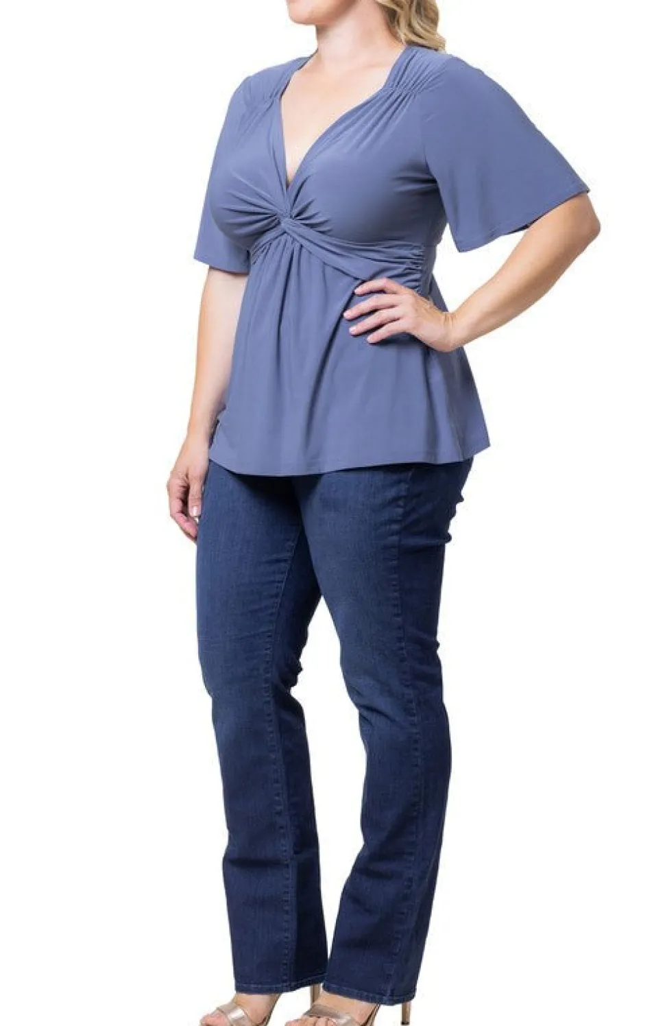Abby Twist Front Top - Plus