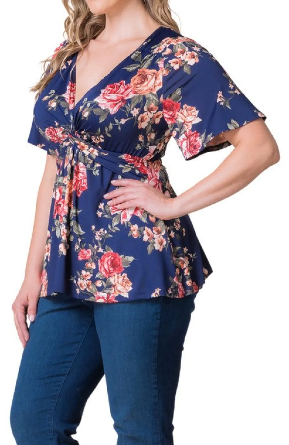 Abby Twist Front Top - Plus