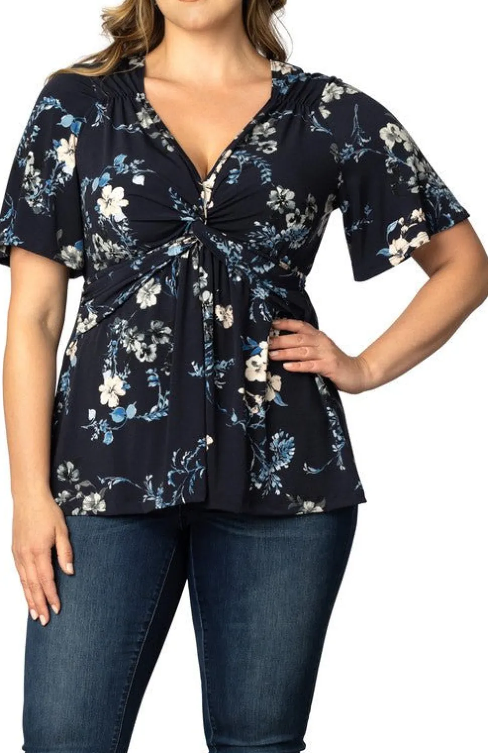 Abby Twist Front Top - Plus