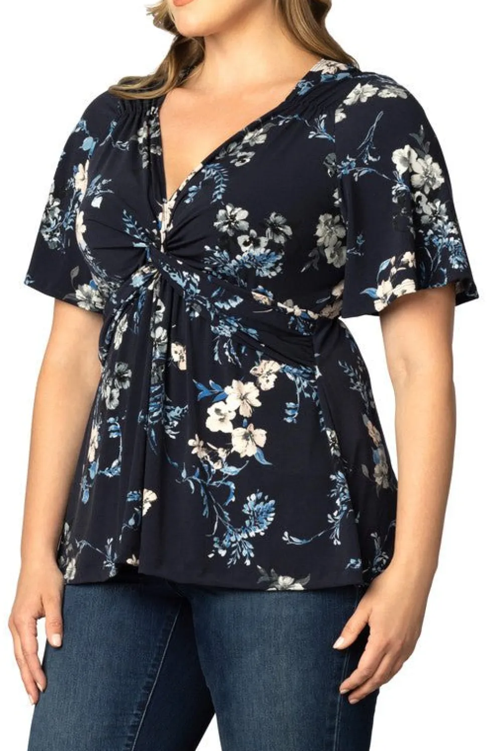 Abby Twist Front Top - Plus