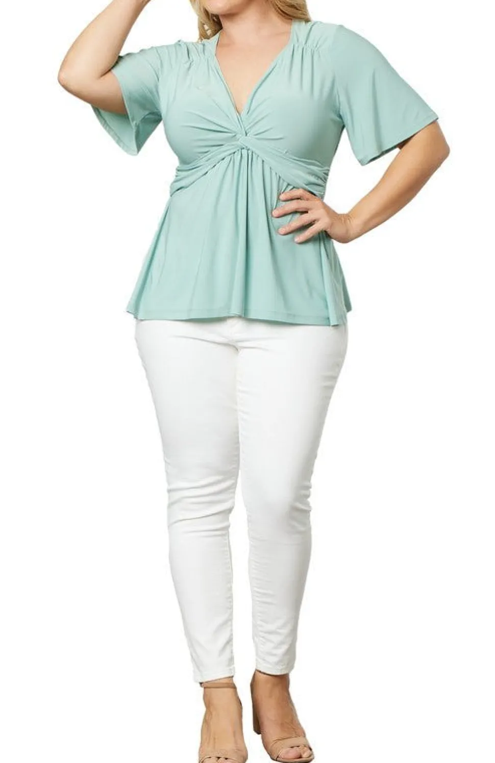 Abby Twist Front Top - Plus