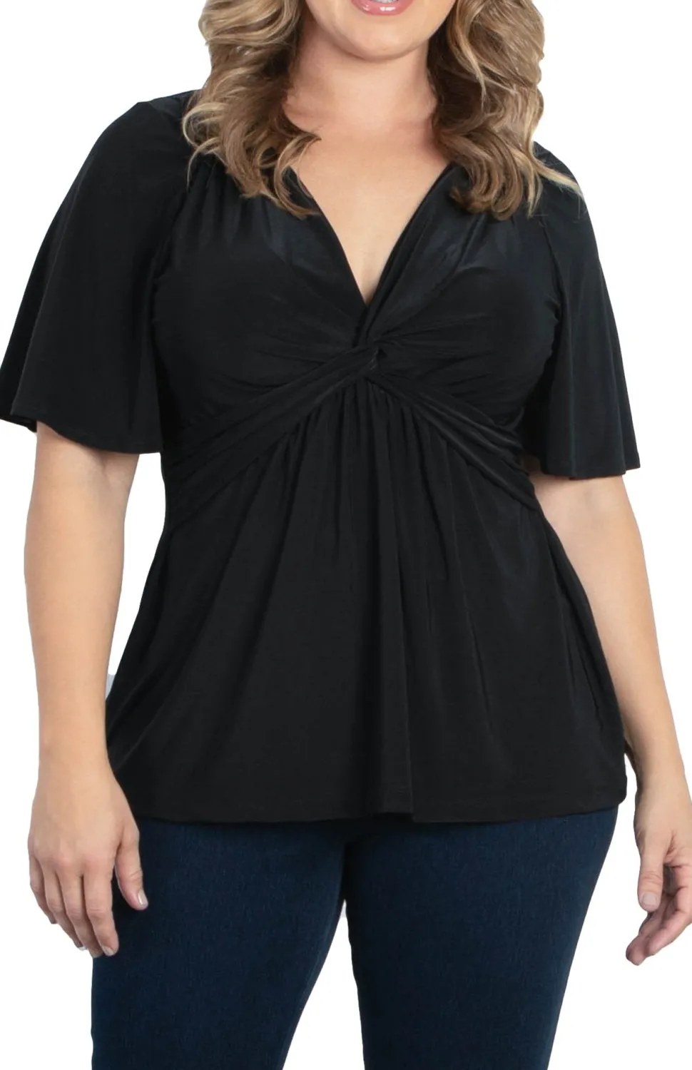 Abby Twist Front Top - Plus
