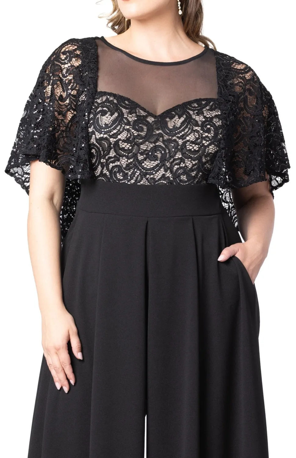 Alluring Sequins Formal Jumpsuit - Plus