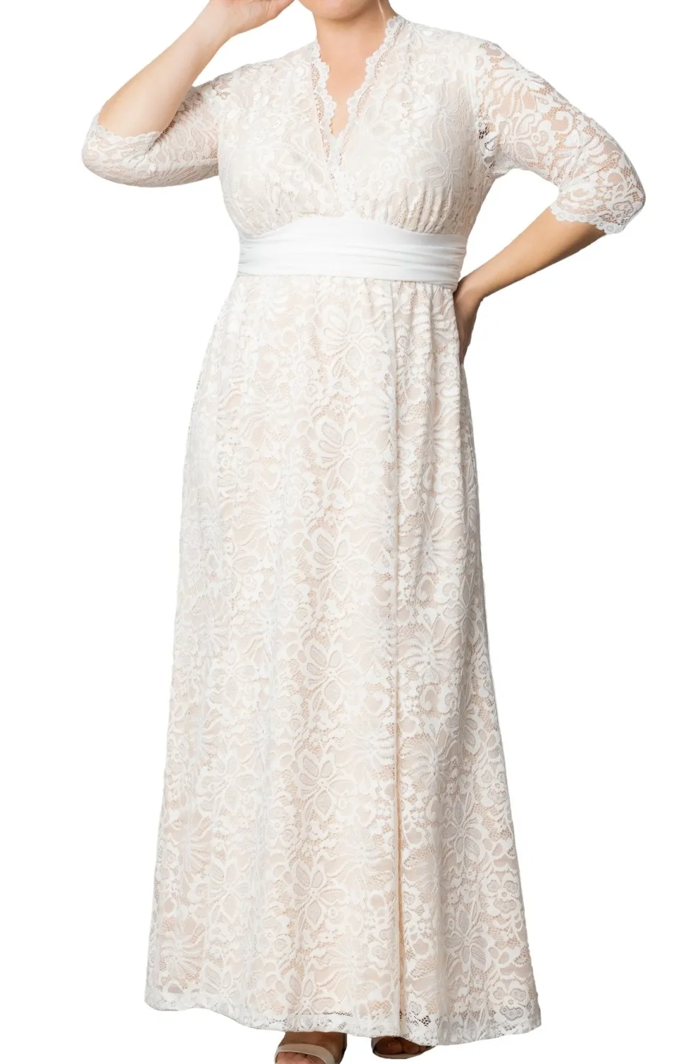 Amour Lace Wedding Gown - Plus