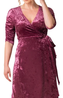 Cara Velvet Hi-Low Wrap Gown - Plus
