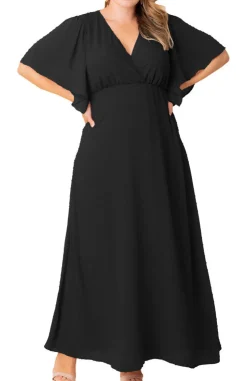 Carmella Flutter Sleeve Gown - Plus