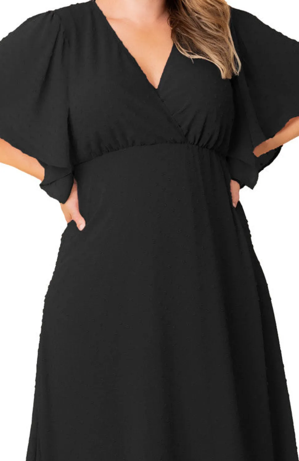 Carmella Flutter Sleeve Gown - Plus