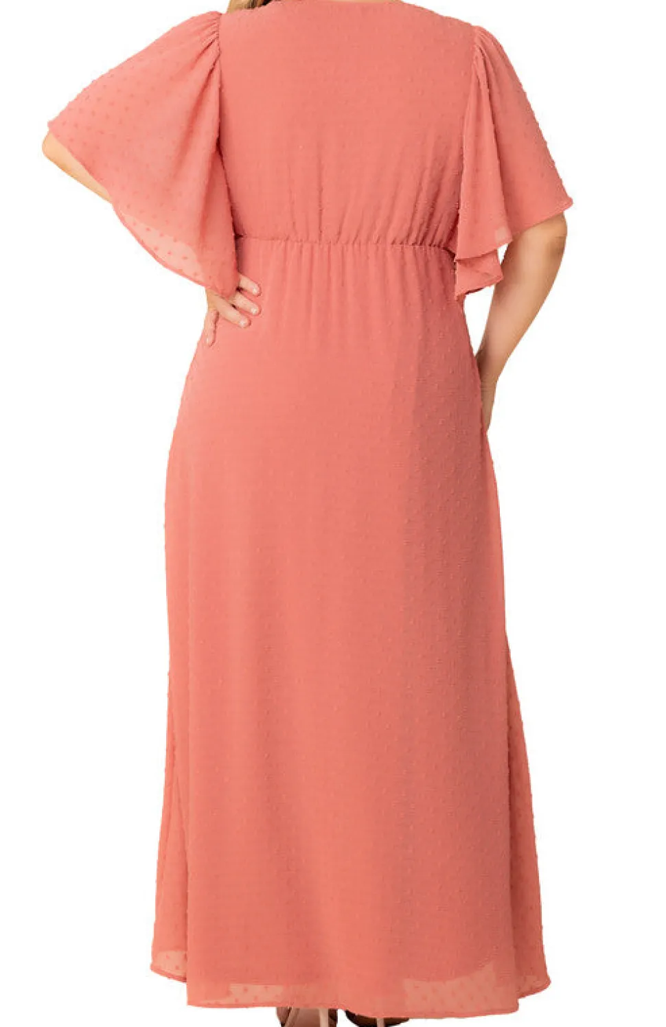 Carmella Flutter Sleeve Gown - Plus