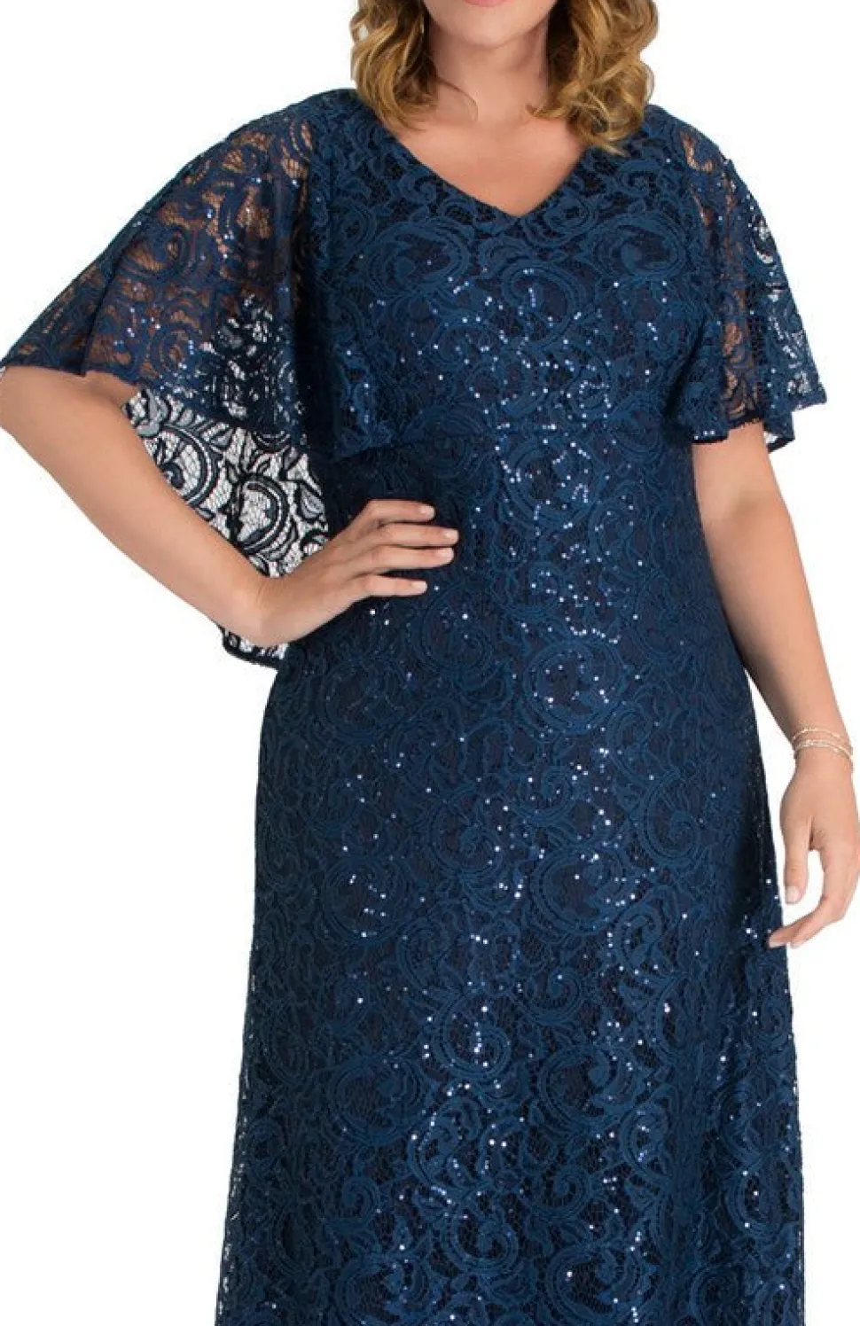 Celestial Cape Sleeve Gown - Plus