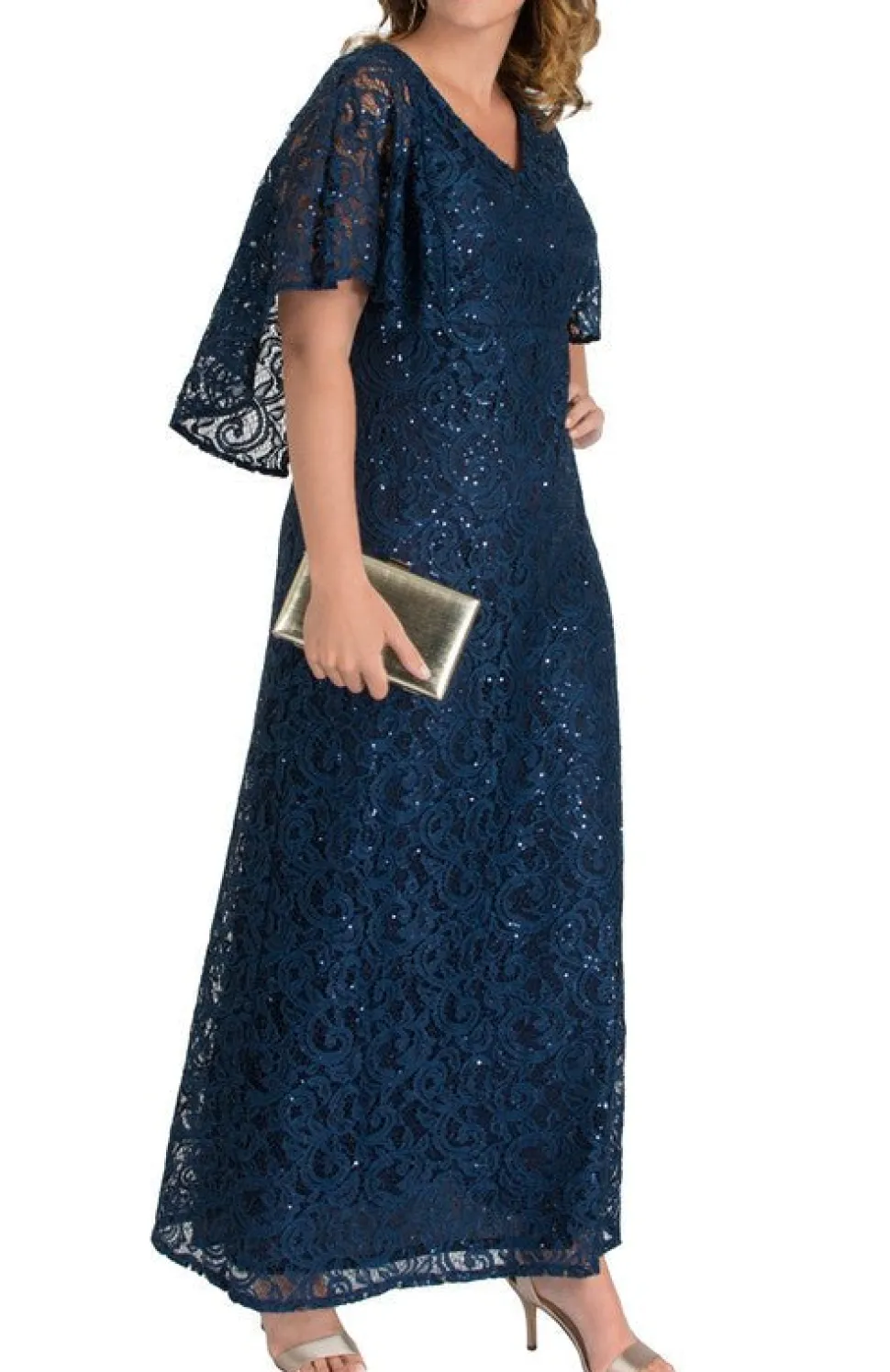 Celestial Cape Sleeve Gown - Plus