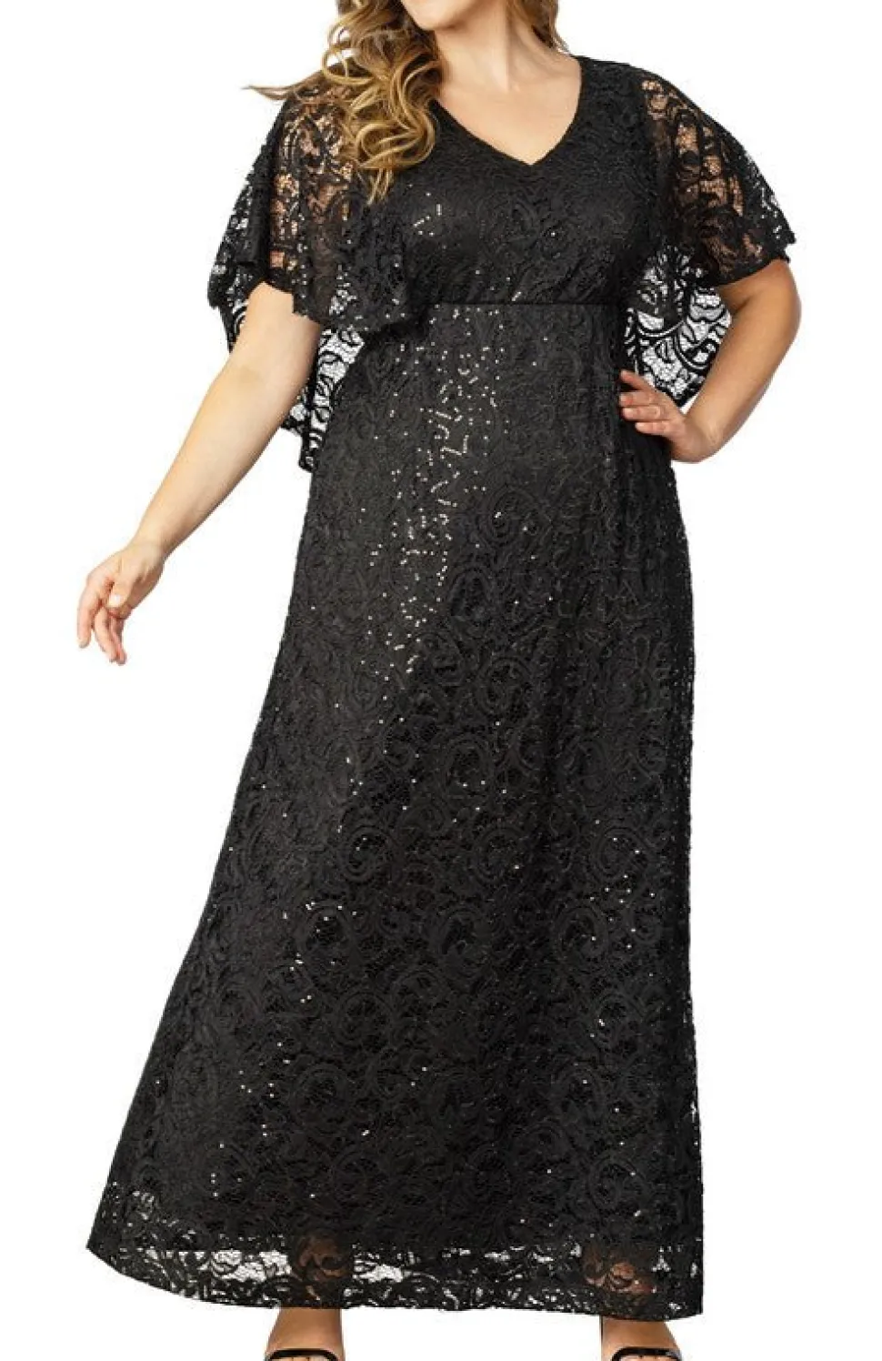 Celestial Cape Sleeve Gown - Plus