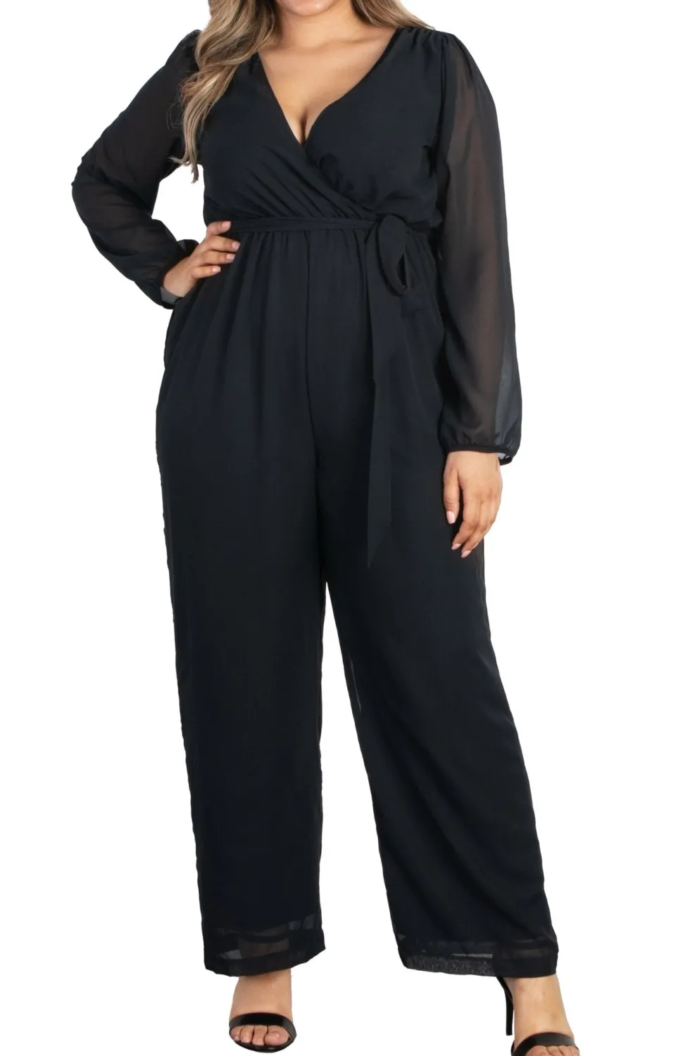 Celina Chiffon Jumpsuit - Plus