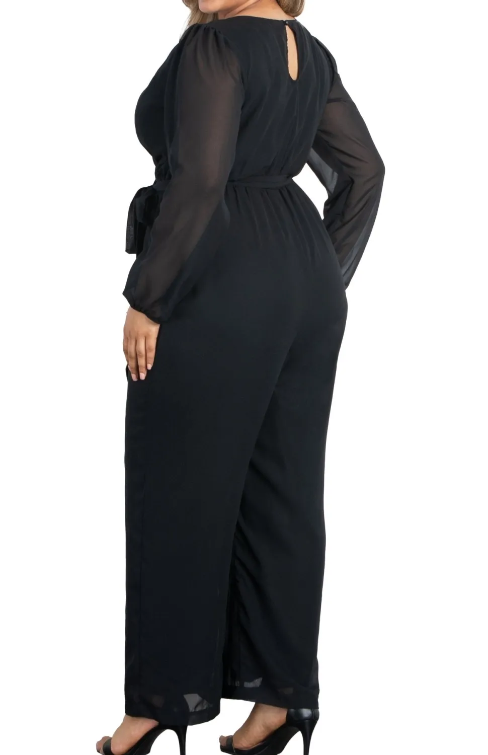 Celina Chiffon Jumpsuit - Plus