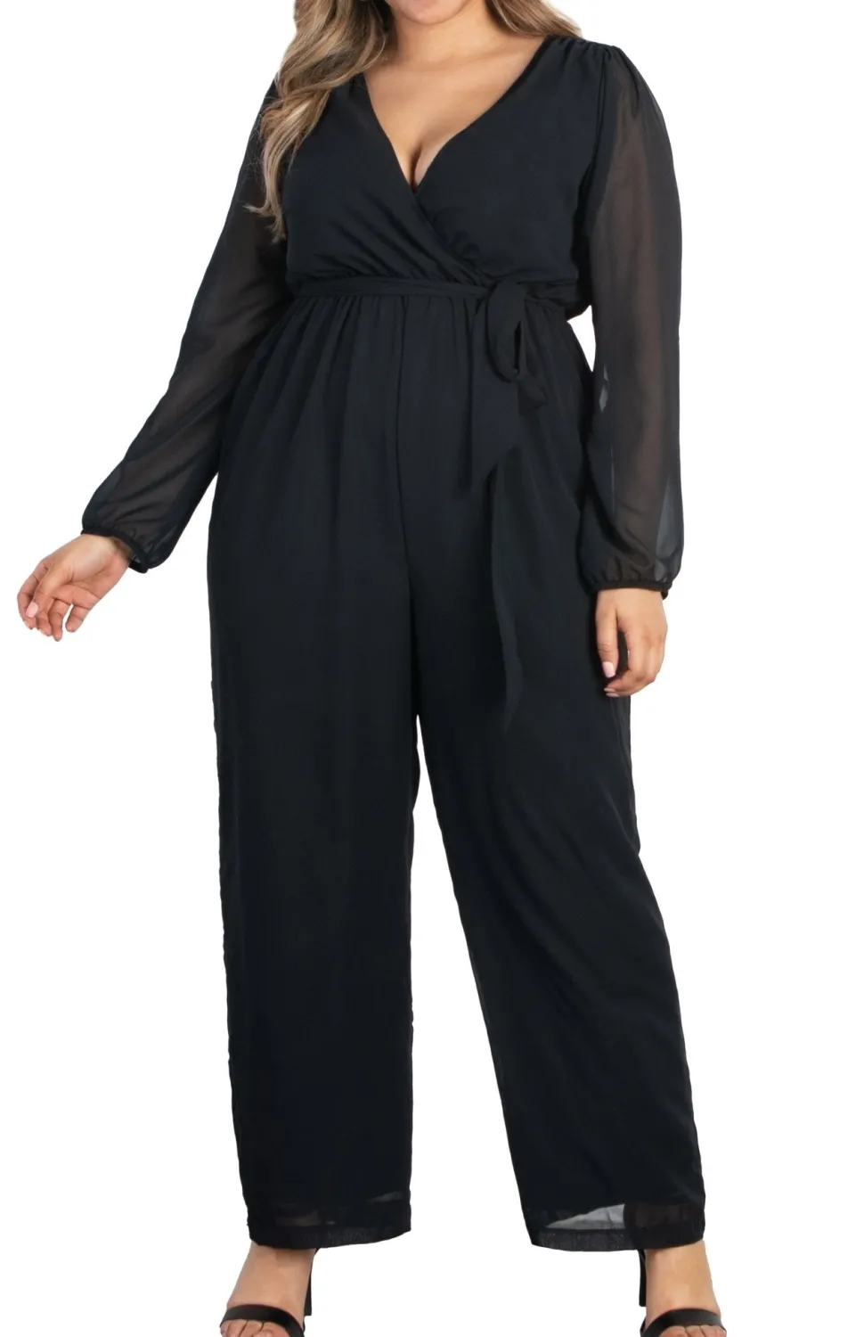 Celina Chiffon Jumpsuit - Plus