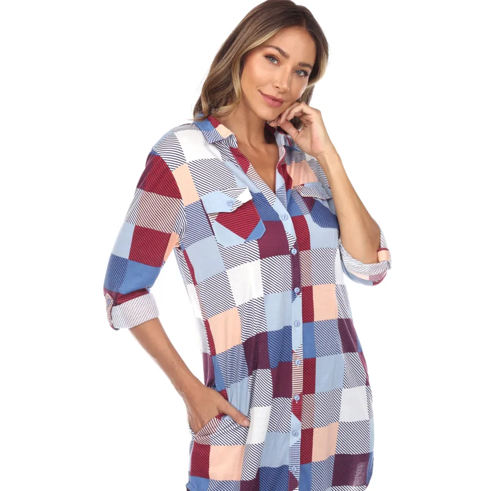 Classic Plaid Tunic Shirt