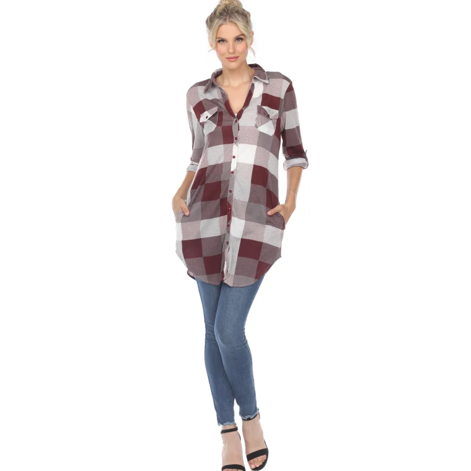 Classic Plaid Tunic Shirt