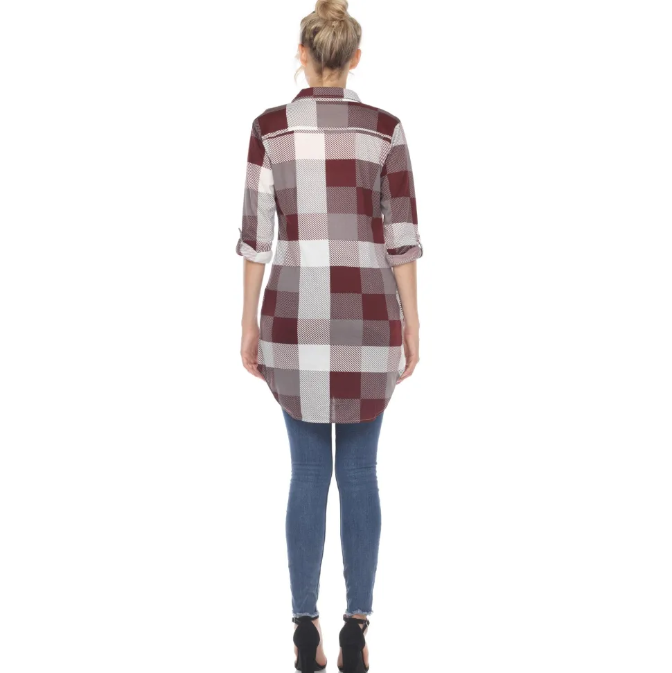 Classic Plaid Tunic Shirt
