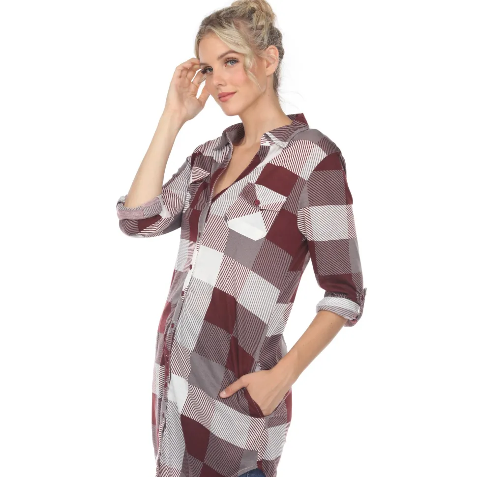 Classic Plaid Tunic Shirt