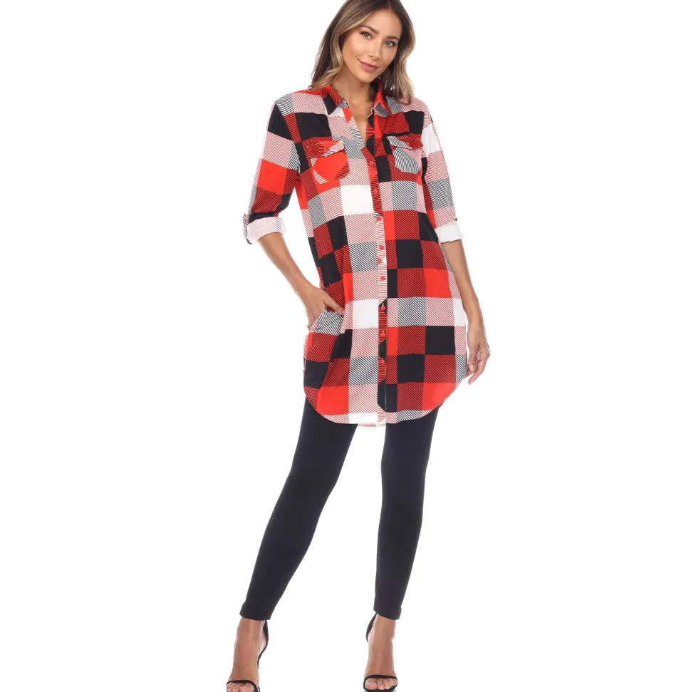 Classic Plaid Tunic Shirt