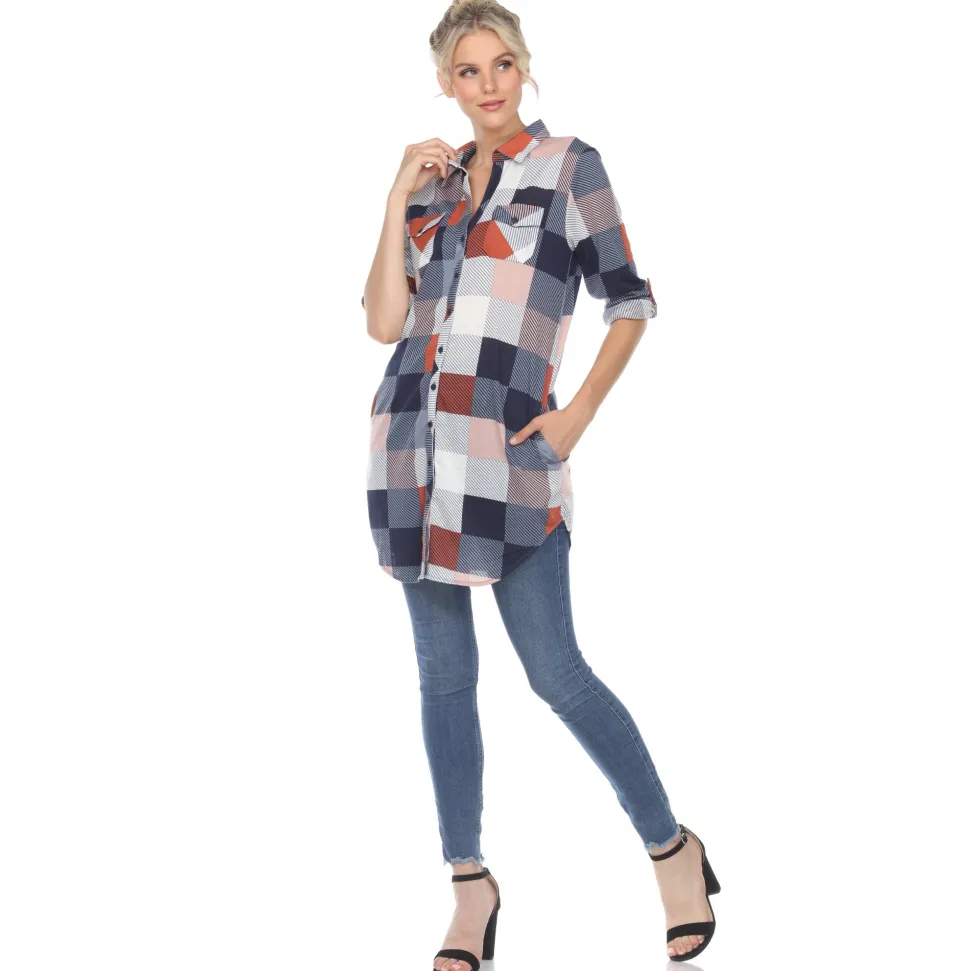 Classic Plaid Tunic Shirt