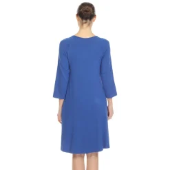 Criss Cross Neckline Swing Midi Dress
