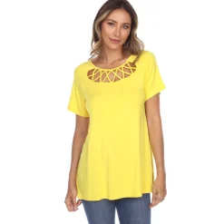 Crisscross Cutout Short Sleeve Top