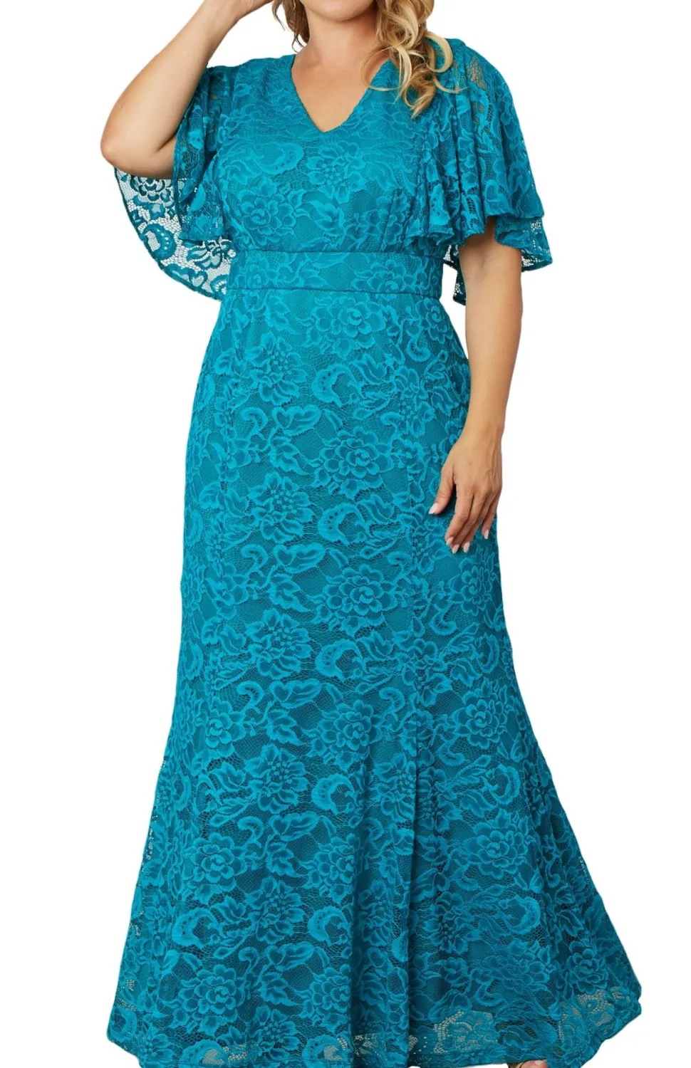 Duchess Lace Evening Gown - Plus
