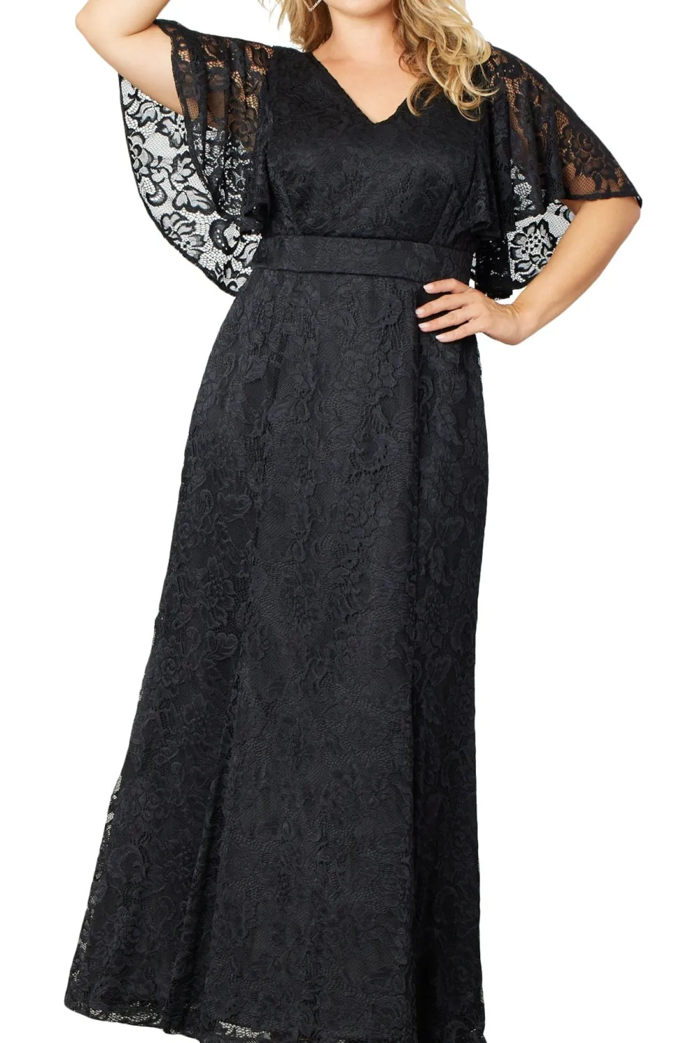 Duchess Lace Evening Gown - Plus