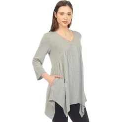 Empire Waist V-Neck Tunic Top