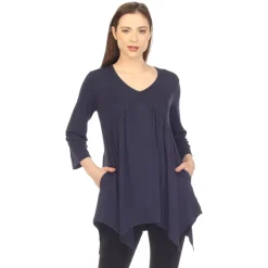 Empire Waist V-Neck Tunic Top