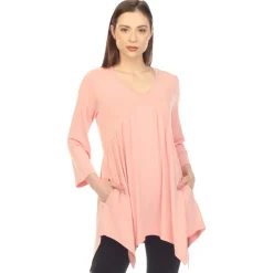 Empire Waist V-Neck Tunic Top