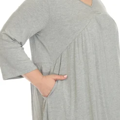Empire Waist V-Neck Tunic Top - Plus