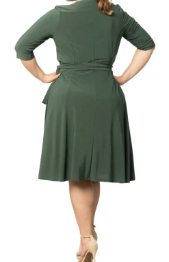 Essential Wrap Dress - Olive Green - Plus