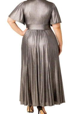 Evania Metallic Evening Gown - Plus