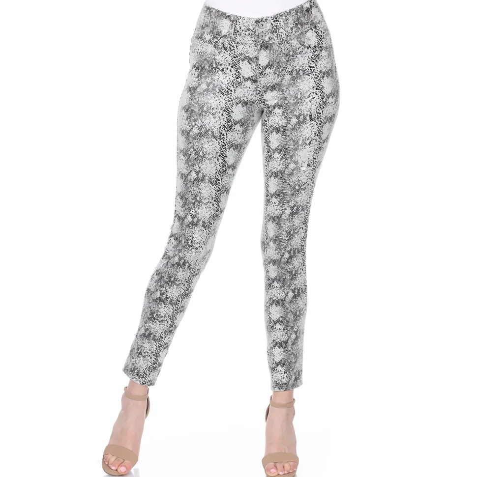 Faux Suede Snake Print Pants