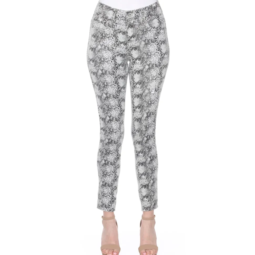 Faux Suede Snake Print Pants