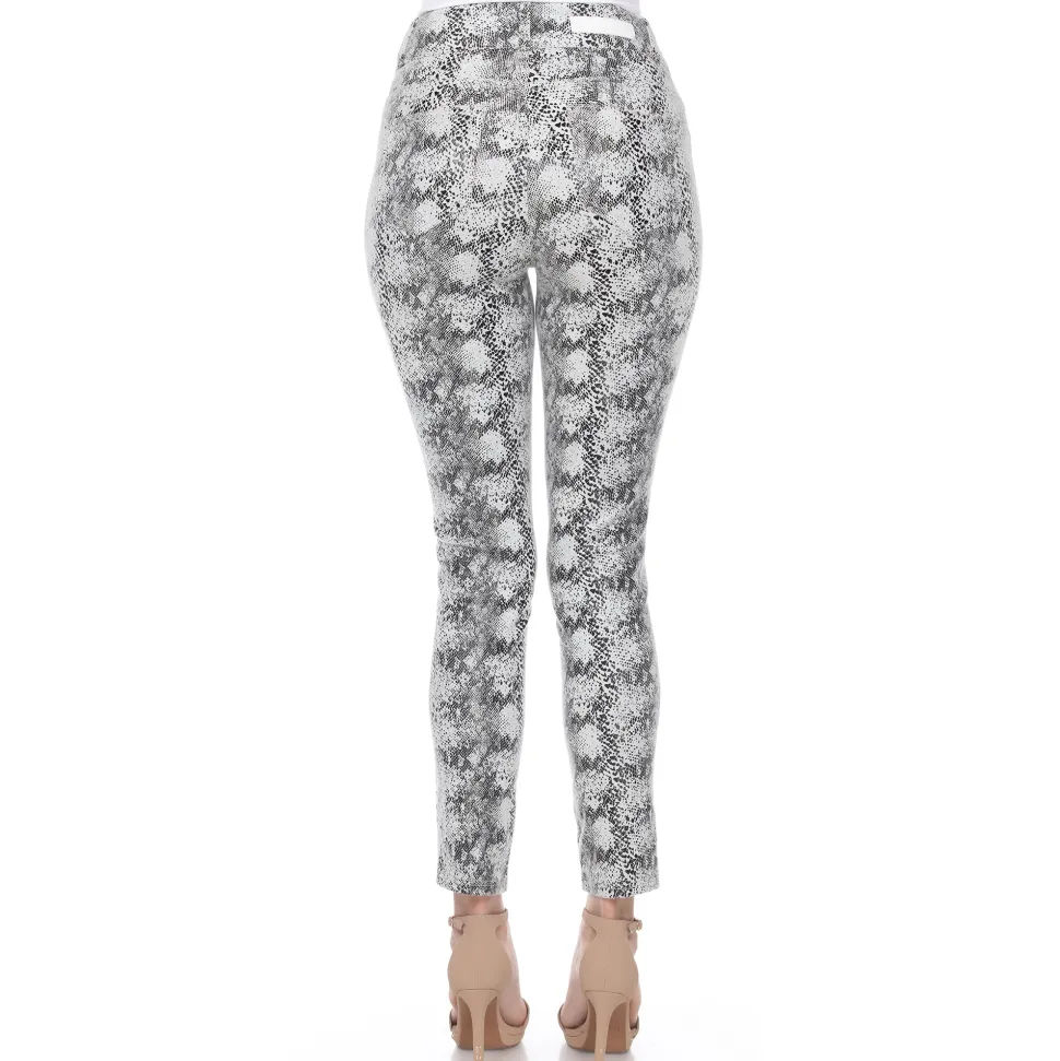 Faux Suede Snake Print Pants