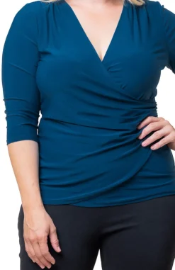 Femme Fatale Faux Wrap Top - Plus
