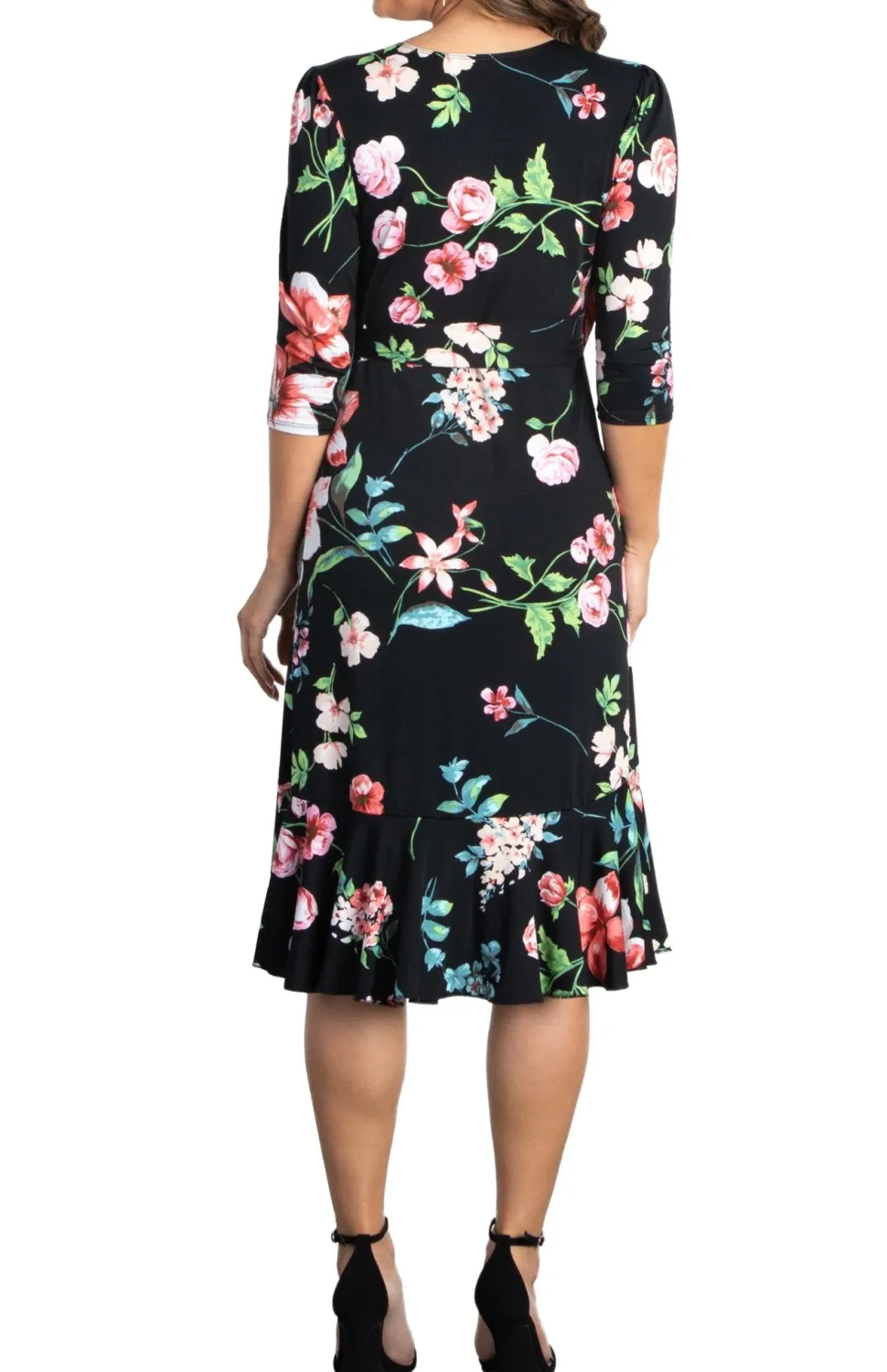 Flirty Flounce Wrap Dress