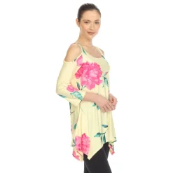 Floral Printed Cold Shoulder Tunic