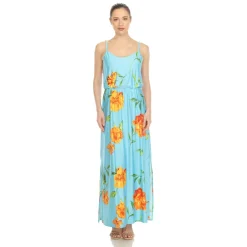 Floral Strap Maxi Dress