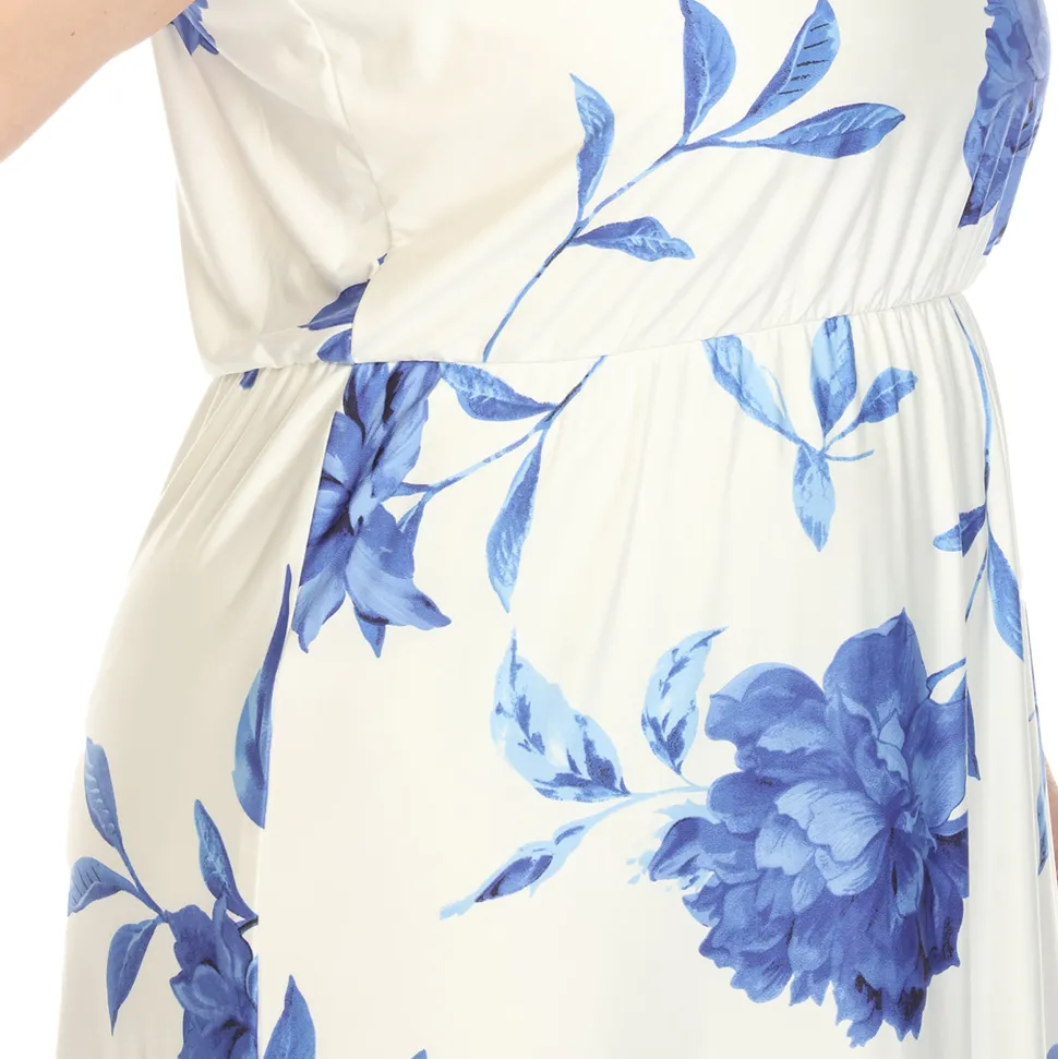 Floral Strap Maxi Dress - Plus