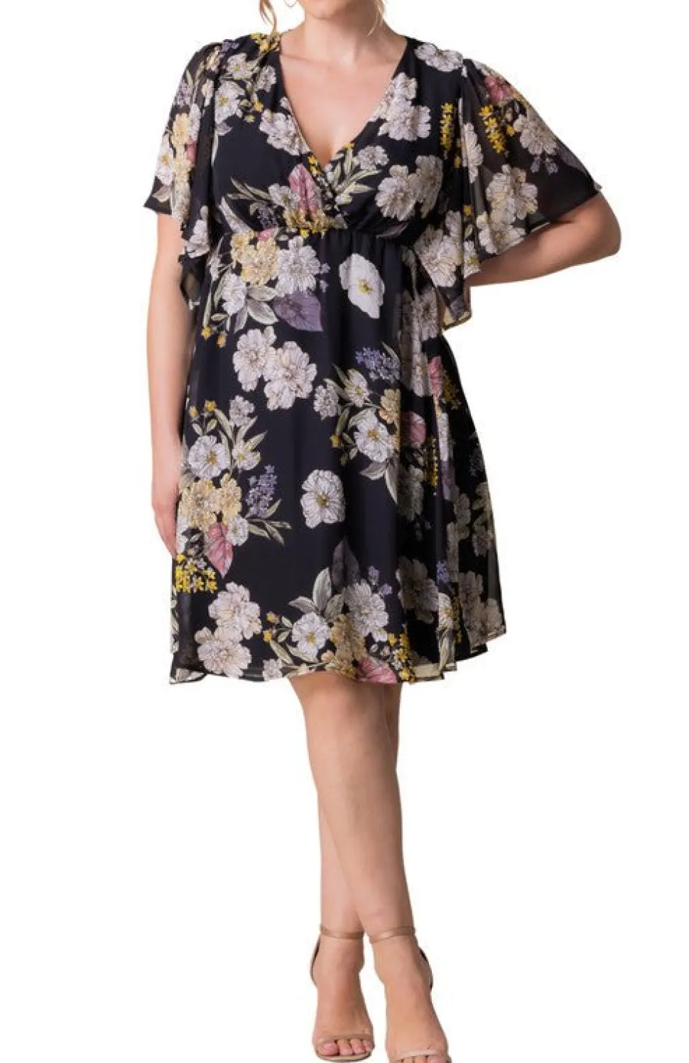 Florence Flutter Sleeve Dress - Plus