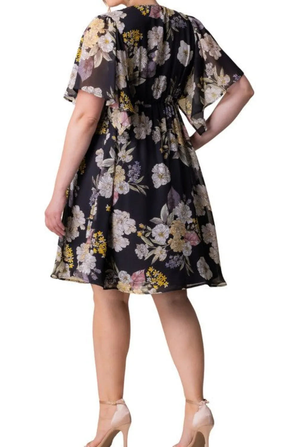 Florence Flutter Sleeve Dress - Plus
