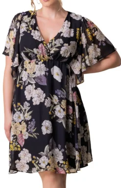 Florence Flutter Sleeve Dress - Plus