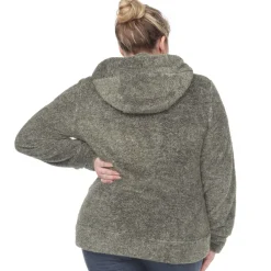 Hooded Sherpa Jacket - Plus