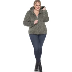 Hooded Sherpa Jacket - Plus
