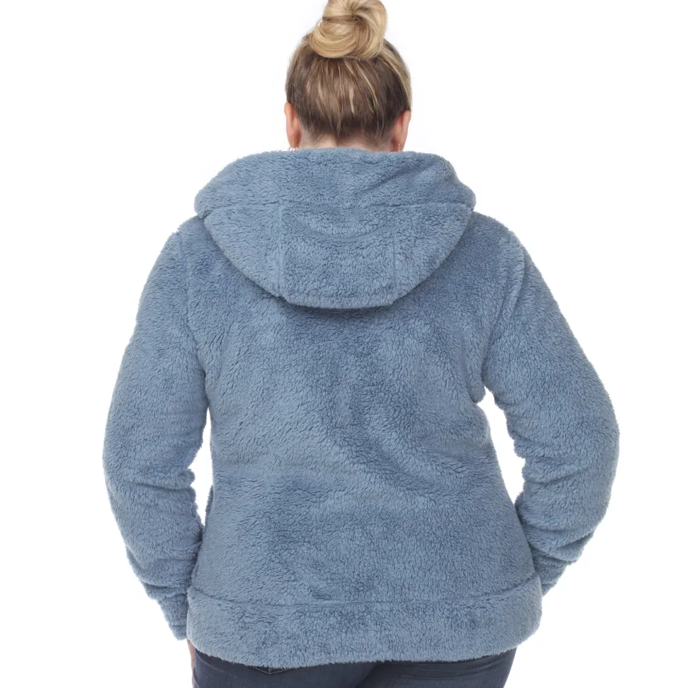 Hooded Sherpa Jacket - Plus