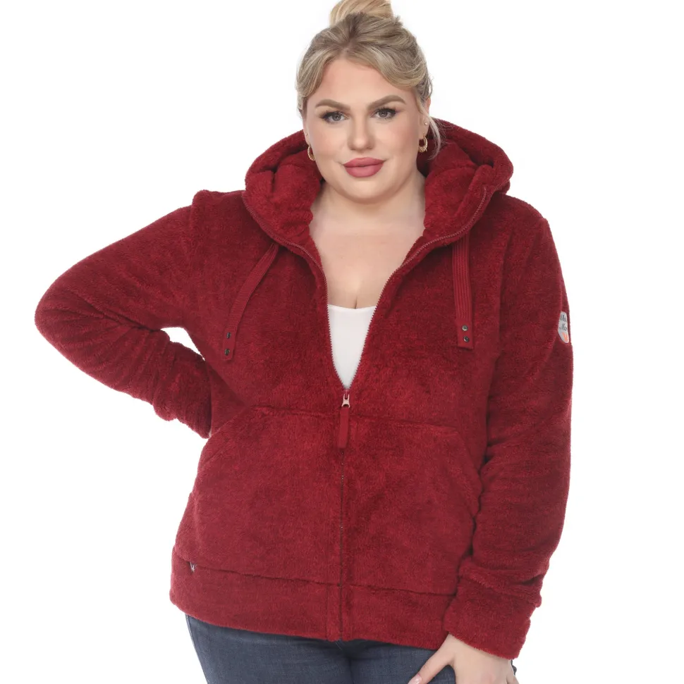Hooded Sherpa Jacket - Plus